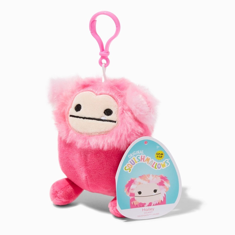 Nwt 👣HTF 3" Hailey Bigfoot  Squishmallow Clip